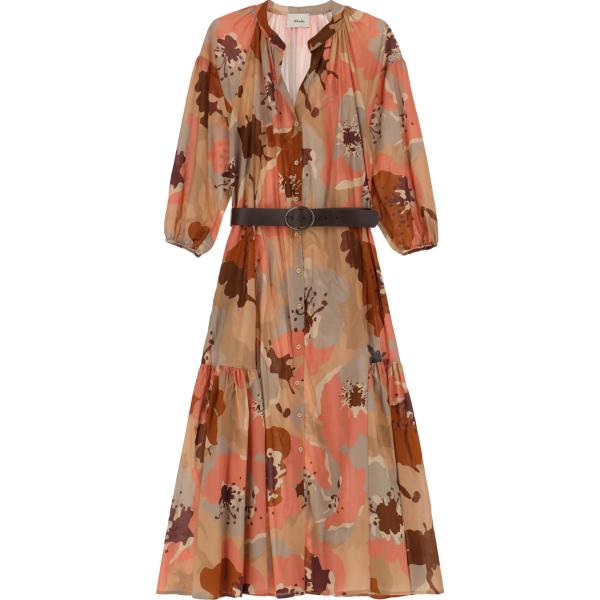 vestiti midi/longuette Dixie marrone a fiori