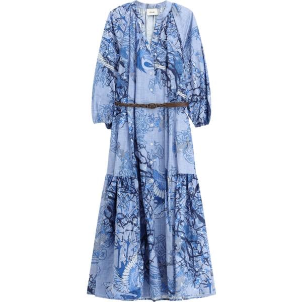 vestiti lunghi Dixie viola con stampe