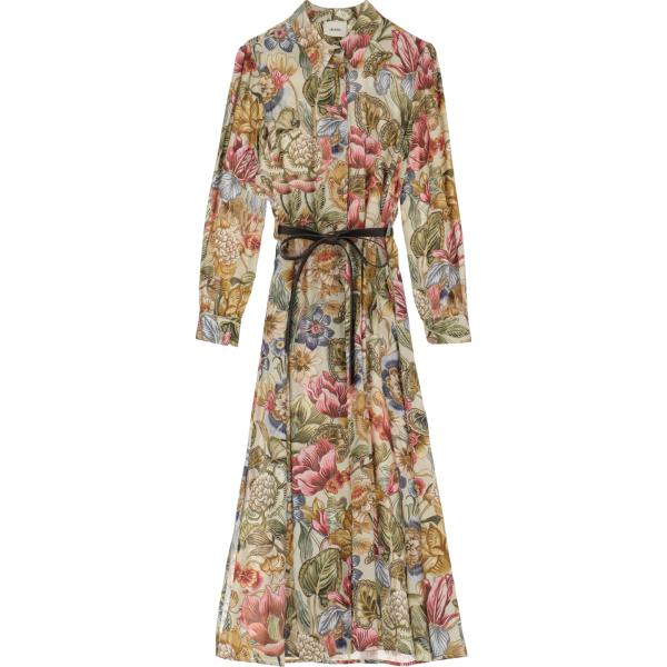 vestiti midi/longuette Dixie marrone a fiori