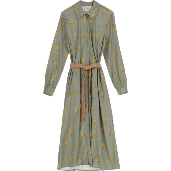 vestiti midi/longuette Dixie verde con stampe