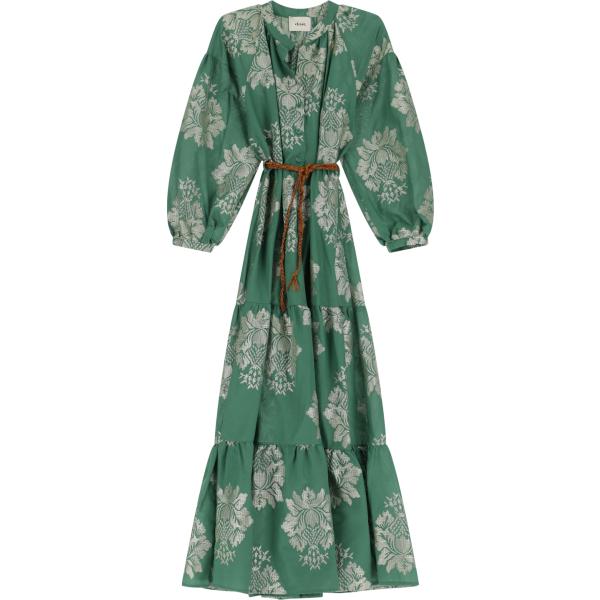 vestiti lunghi Dixie verde con stampe