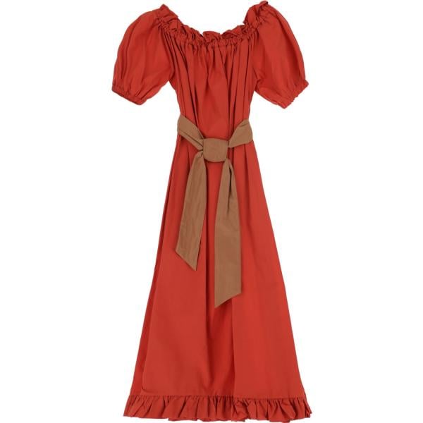 vestiti lunghi Dixie rosso tinta unita