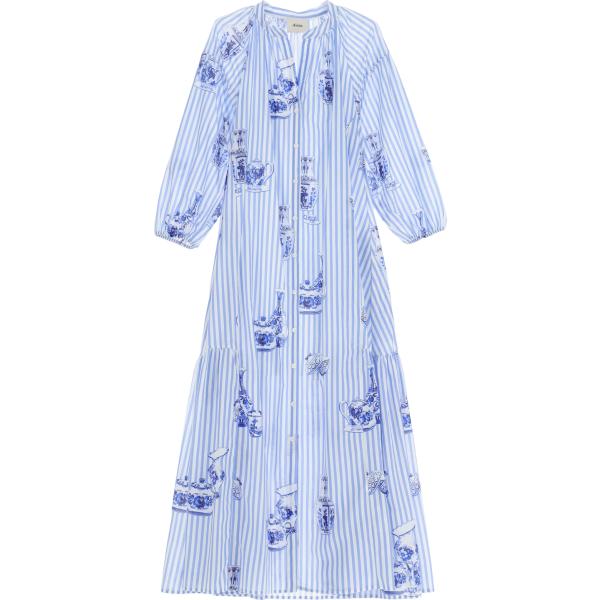 vestiti lunghi Dixie blu con stampe