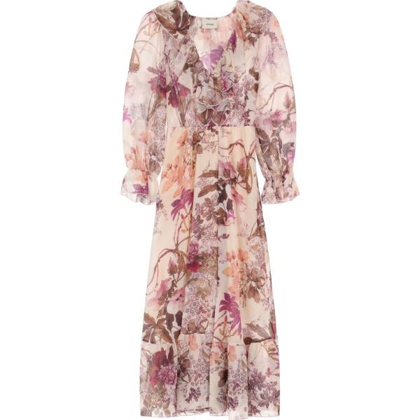 vestiti lunghi Dixie rosa con stampe
