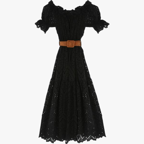 vestiti midi/longuette Dixie nero tinta unita