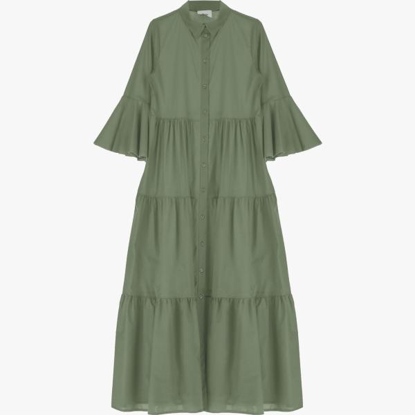 vestiti lunghi Dixie verde tinta unita