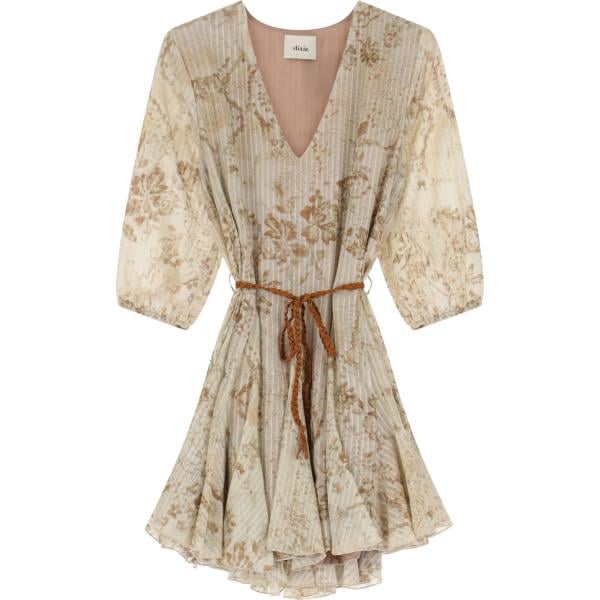 vestiti corti Dixie marrone con stampe
