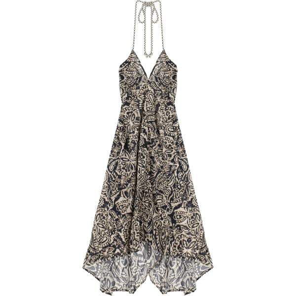 vestiti lunghi Dixie marrone con stampe