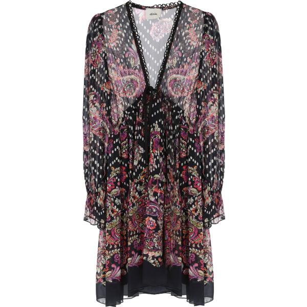 vestiti corti Dixie grigio paisley