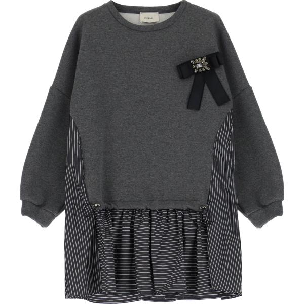 vestiti corti Dixie grigio a righe