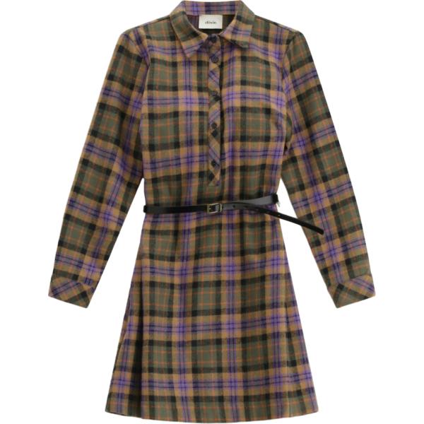 vestiti corti Dixie marrone a quadri