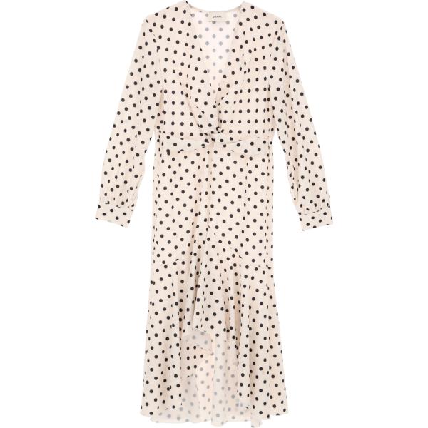 vestiti asimmetrici Dixie bianco a pois