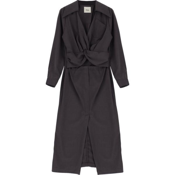 vestiti midi/longuette Dixie grigio tinta unita