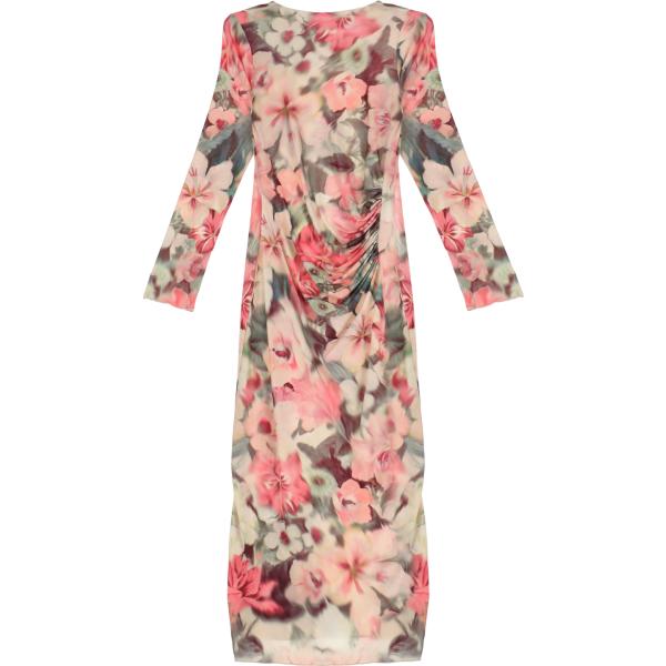 vestiti midi/longuette Dixie marrone a fiori