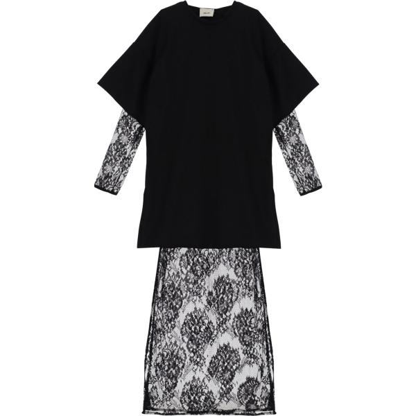 vestiti lunghi Dixie nero tinta unita