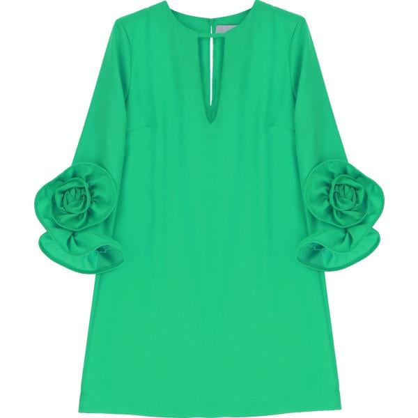 vestiti corti Dixie verde tinta unita