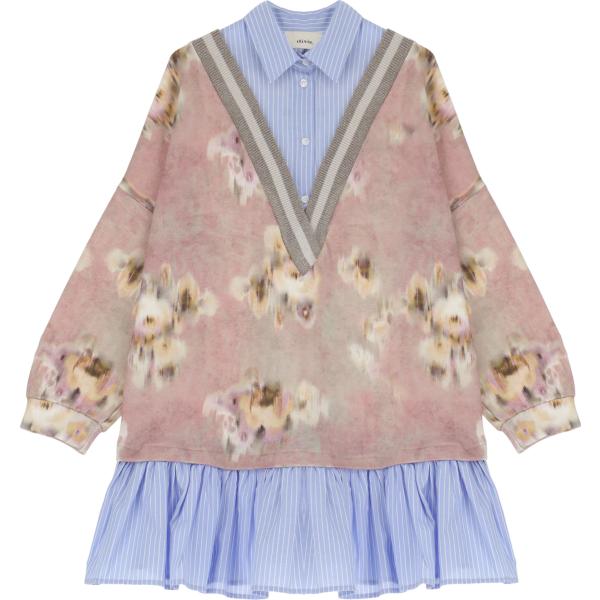 vestiti corti Dixie rosa a fiori