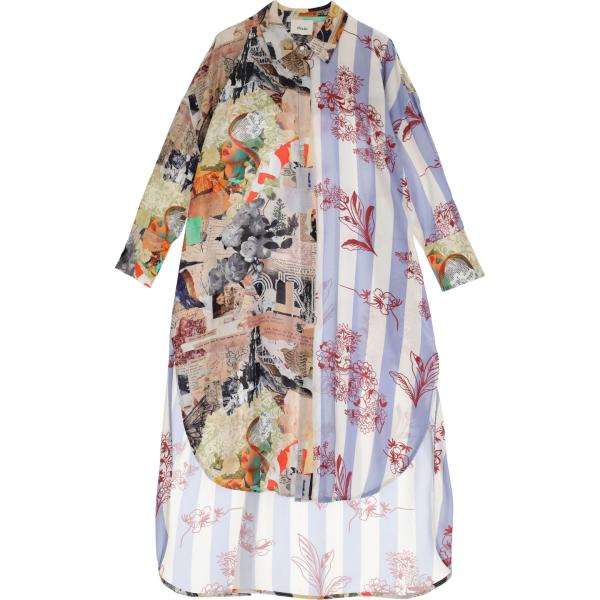 vestiti corti Dixie bianco con stampe