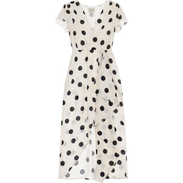 vestiti lunghi Dixie bianco a pois