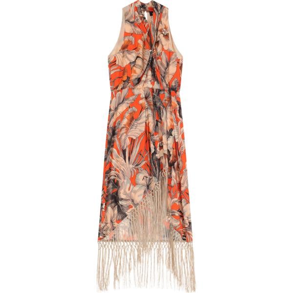 vestiti midi/longuette Dixie marrone a fiori