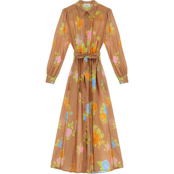 vestiti lunghi Dixie marrone a fiori