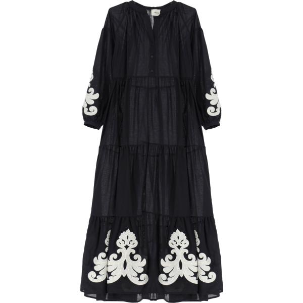 vestiti lunghi Dixie nero a fiori