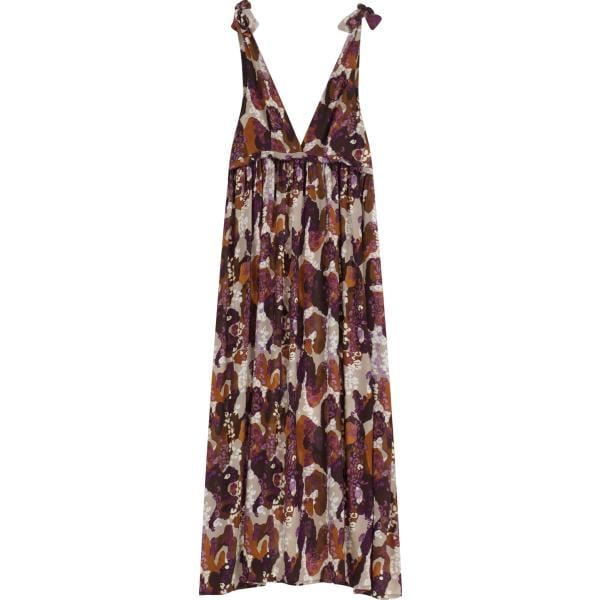 vestiti lunghi Dixie marrone con stampe