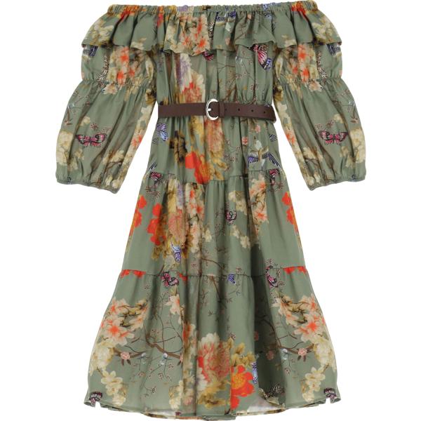 vestiti corti Dixie verde a fiori
