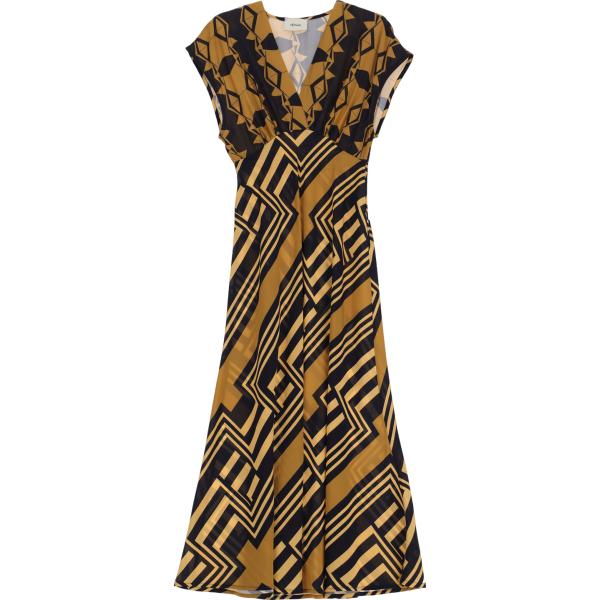 vestiti lunghi Dixie marrone geometrica