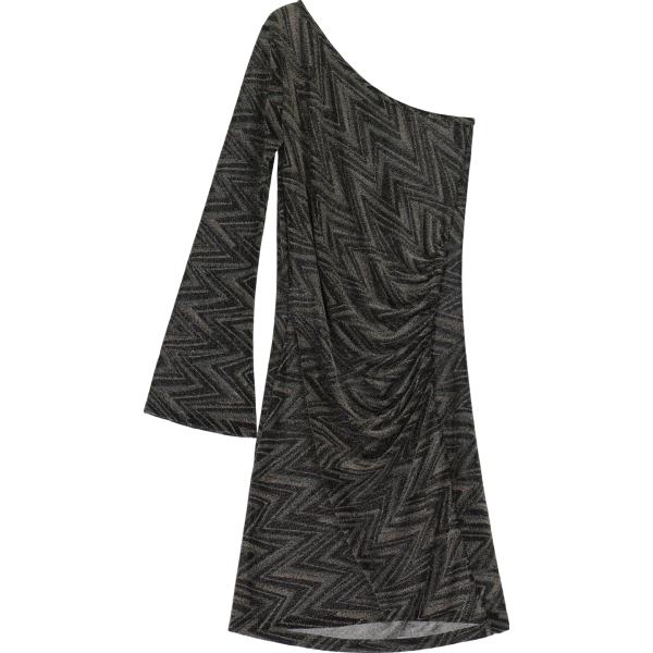 vestiti asimmetrici Dixie nero con stampe