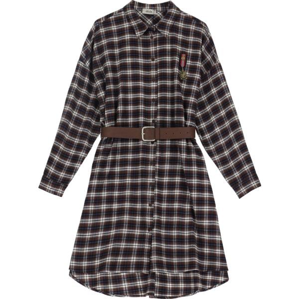 vestiti corti Dixie marrone a quadri