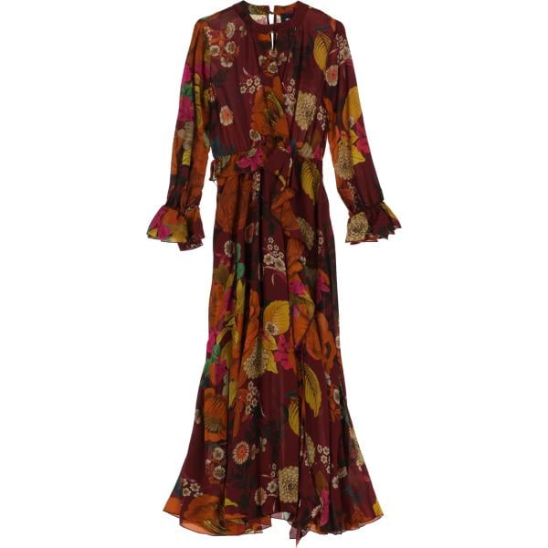 vestiti lunghi Dixie marrone a fiori