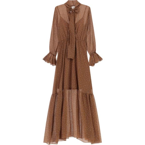 vestiti lunghi Dixie marrone con stampe