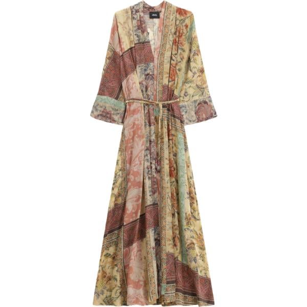 vestiti lunghi Dixie marrone con stampe
