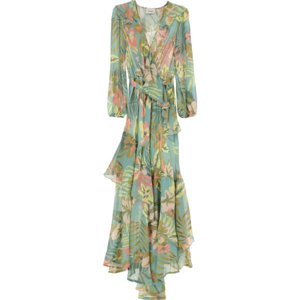 vestiti lunghi Dixie verde a fiori