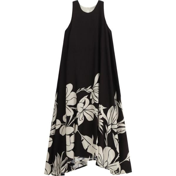 vestiti lunghi Dixie nero con stampe