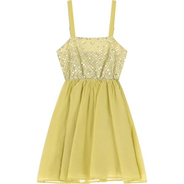 vestiti corti Dixie giallo con stampe
