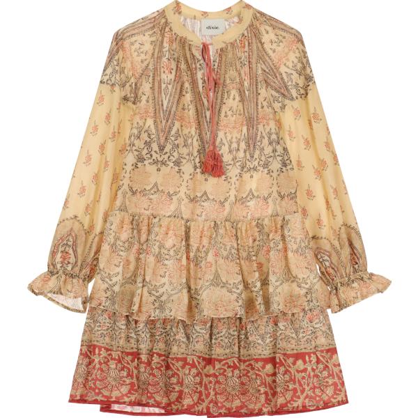vestiti corti Dixie marrone a fiori