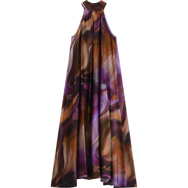 vestiti midi/longuette Dixie nero con stampe
