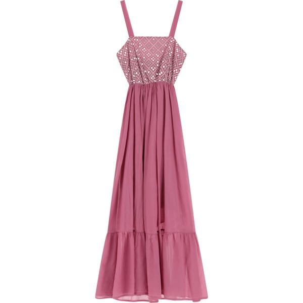vestiti lunghi Dixie rosa con stampe