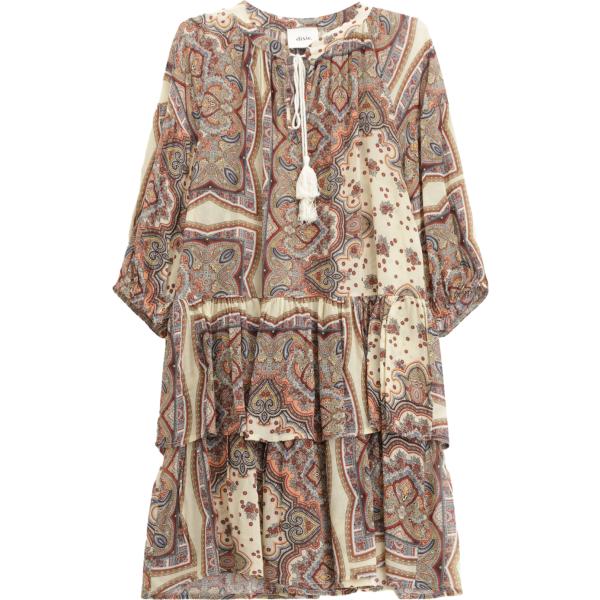 vestiti corti Dixie marrone con stampe