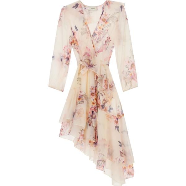vestiti asimmetrici Dixie bianco con stampe