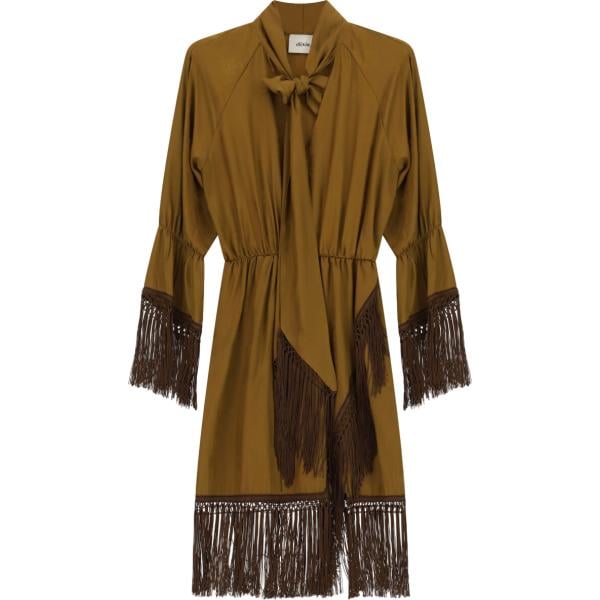 vestiti corti Dixie marrone con stampe
