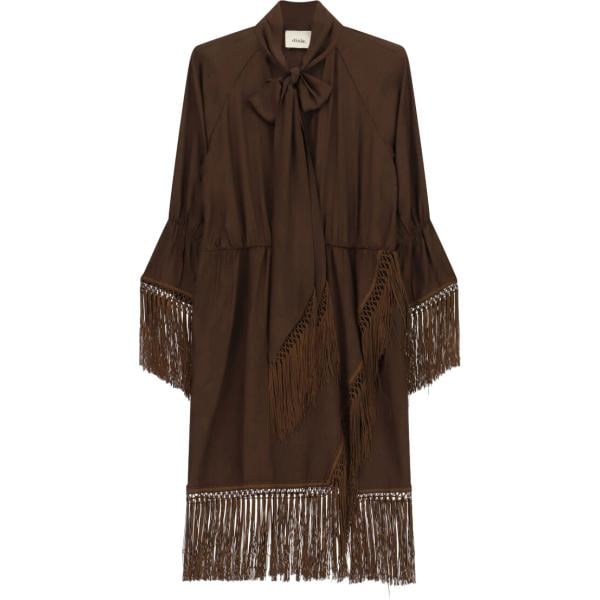 vestiti corti Dixie marrone con stampe