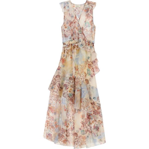 vestiti lunghi Dixie marrone con stampe