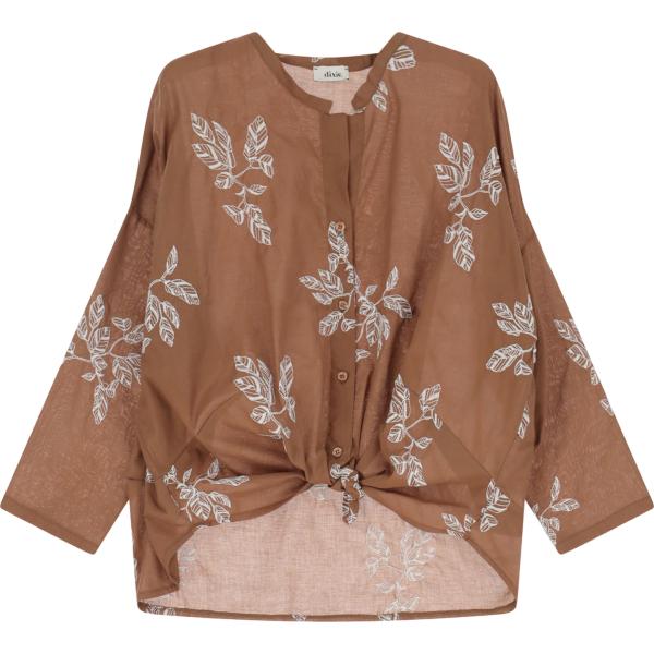 camicie Dixie marrone con stampe