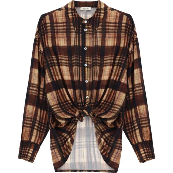 camicie Dixie nero a quadri