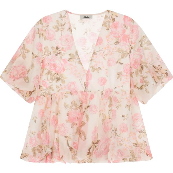 top Dixie rosa con stampe