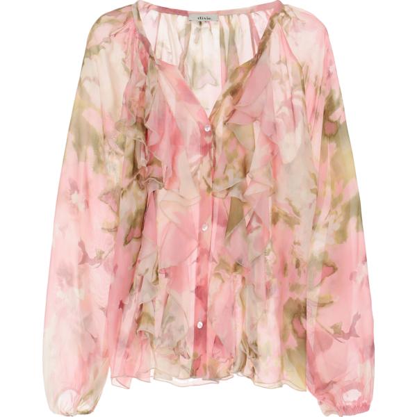 camicie Dixie rosa con stampe