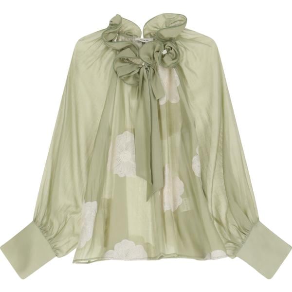 bluse Dixie verde a fiori